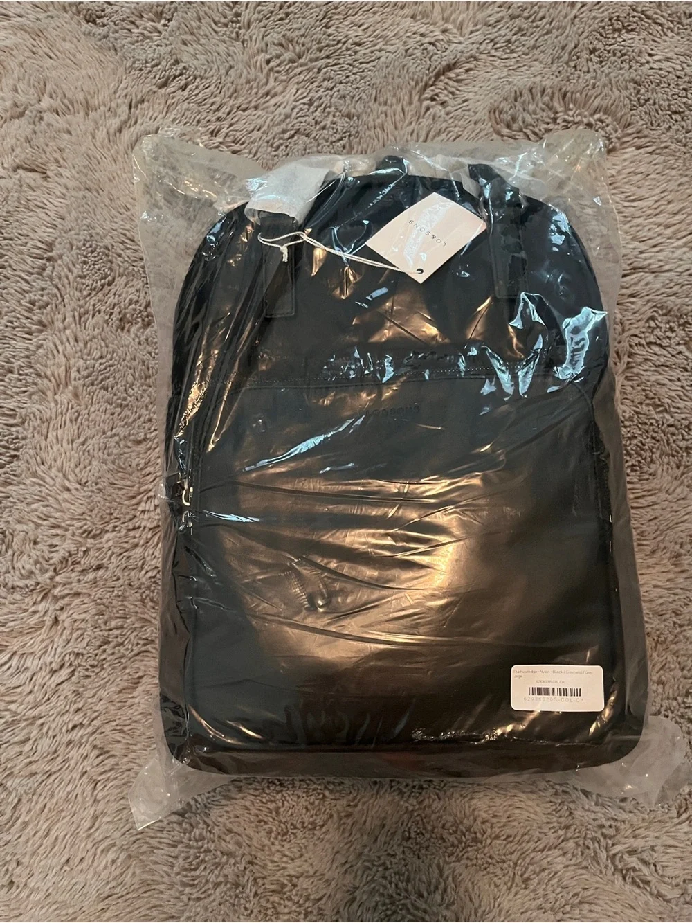 Lo & Sons Black Leather Travel Backpack
